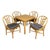McGuire Vintage Dining Set - Square Table and Four Chairs For Sale
