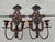Brown Antique Spanish Revival Cast Iron Double Arm Wall Sconces, a Pair For Sale - Image 8 of 9