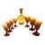 Set of Amber Glass Stemware With Decanter Attributed to Phineas Dummer, C. 1830 For Sale