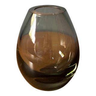 Vintage Danish Holmegaard Tear Drop Glass Vase by Per Lutken For Sale