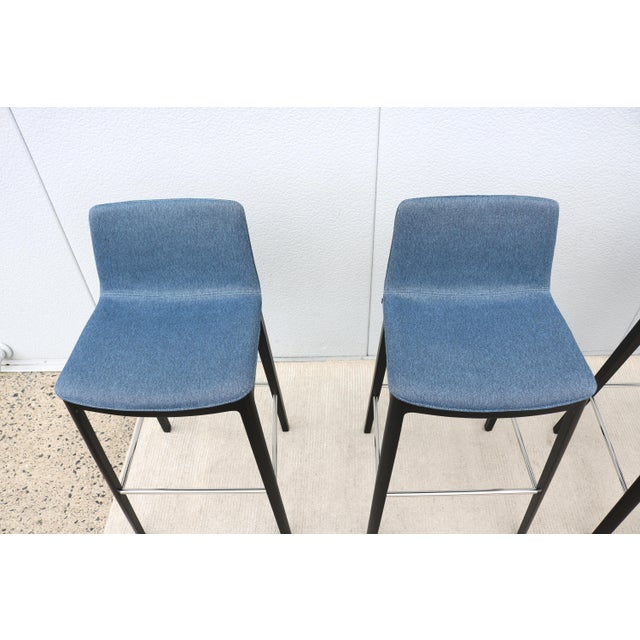 Minimalist Piergiorgio Cazzaniga for Andreu World Flex Bar Stools - Set of 4 For Sale - Image 14 of 18