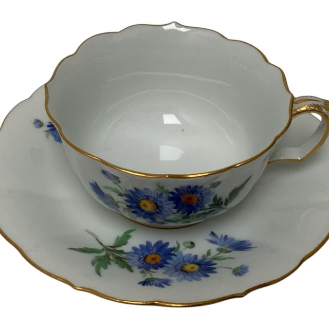 Meissen Porcelain Vintage Rare Meissen Pfeiffer Period 25-Piece Multi-Floral Botanical Coffee & Dessert Service First Quality C1924-1934 For Sale - Image 4 of 12