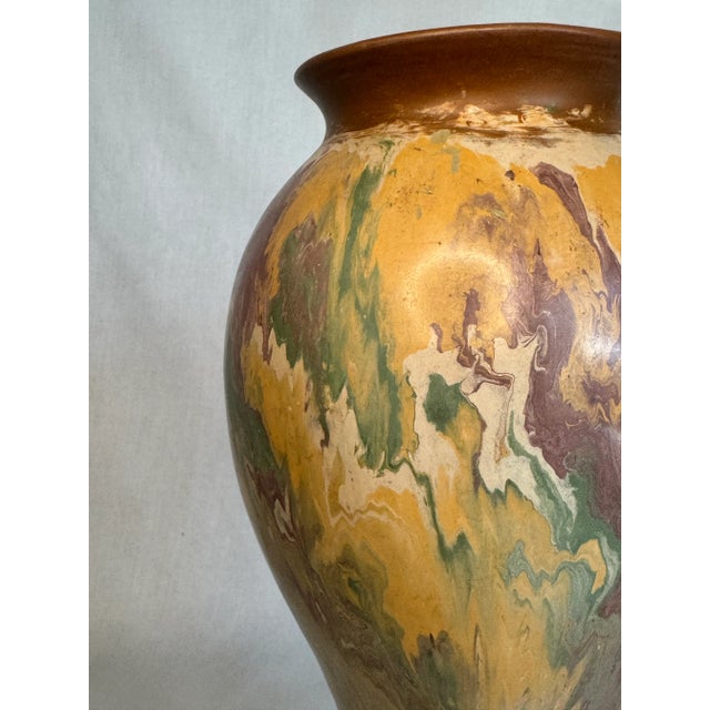 Ceramic Abstract Modern Marbled Ceramic Peruvian Vase For Sale - Image 7 of 12
