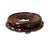 7.75" Reddish Brown Round Wave Legs Apron Wood Display Stand Easel For Sale - Image 10 of 12