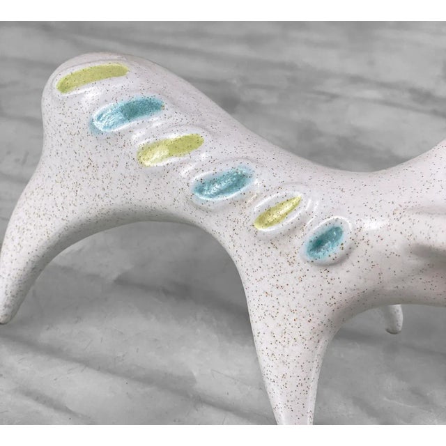 Mid-Century Southwestern Pottery Figural Bull Sculpture For Sale - Image 6 of 8