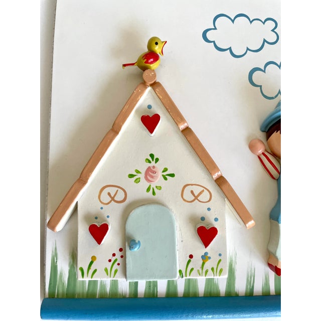 Children's 1980's Kiddie Wood Light Switch Cover and Wall Decor For Sale - Image 3 of 13