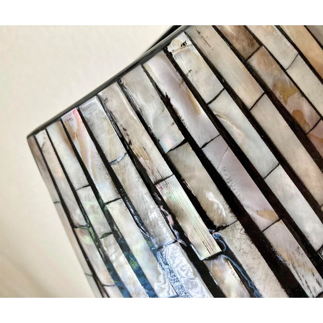 Circa 1980 Tessellated Abalone Shell Vase Vietnam Chairish