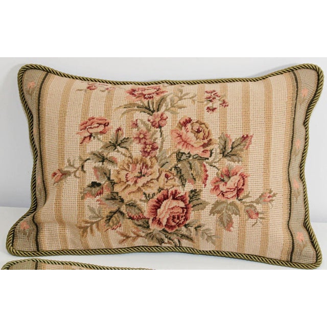 Vintage French Aubusson Tapestry Style Needlepoint Lumbar Pillow For Sale - Image 13 of 13