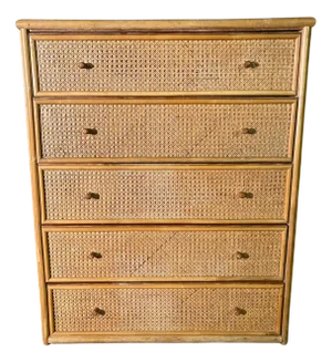 Cane Chest of Drawers