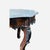 Crowned with a white and gray beveled marble top, this piece rests on a beautifully burled wood base enriched with...
