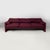 Italian modern burgundy fabric sofa Maralunga by Vico Magistretti for Cassina, 1970s Three-seater sofa model Maralunga in...
