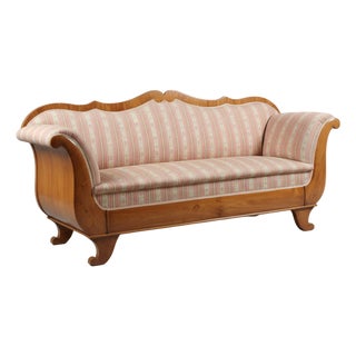 Biedermeier Cherrywood Sofa, 19th Century For Sale