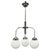 Rare bauhaus chandelier produced in czechoslovakia during the 1940s. This refined modernist lighting fixture combines a...