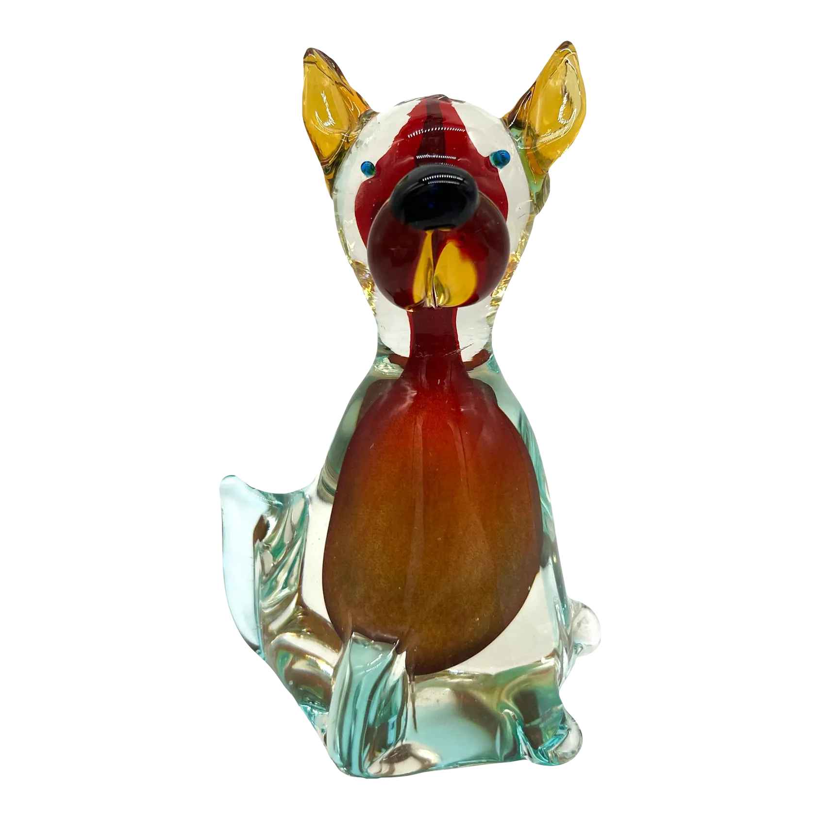 Mid-Century Italian Jordan's Importing Co JIco Glass Dog | Chairish