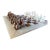 Vintage Mexican Banded Onyx & White Calcite Hand-Carved Chess Set, 1960s–70s For Sale