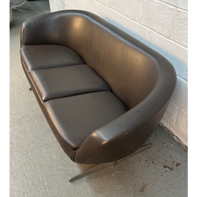 Animal Skin Vintage 1960s "Pod" Three-Seater Sofa by Carl Eric Klote for Overman of Sweden For Sale - Image 7 of 18