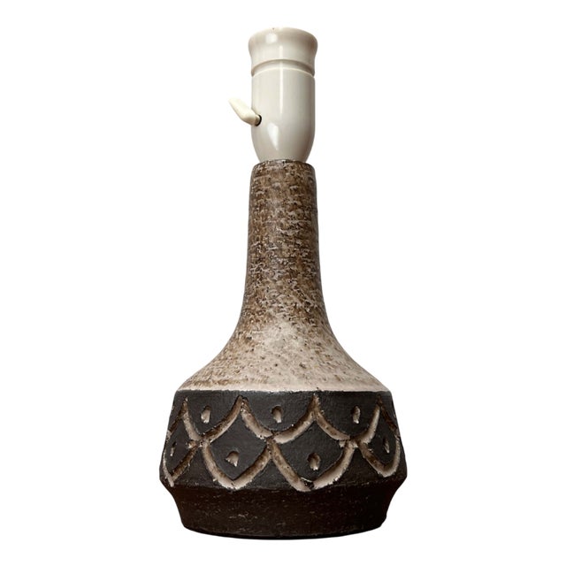 Mid-Century Modern Danish Studio Pottery Table Lamp from Lovemose, 1960s For Sale