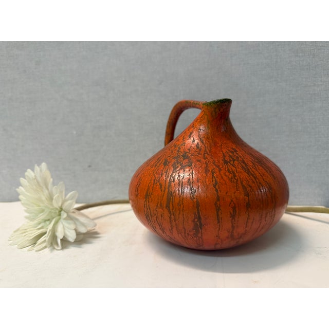 German Turquoise Ceramic Vase by Kurt Tschörner for Ruscha, 1950s For Sale - Image 9 of 18