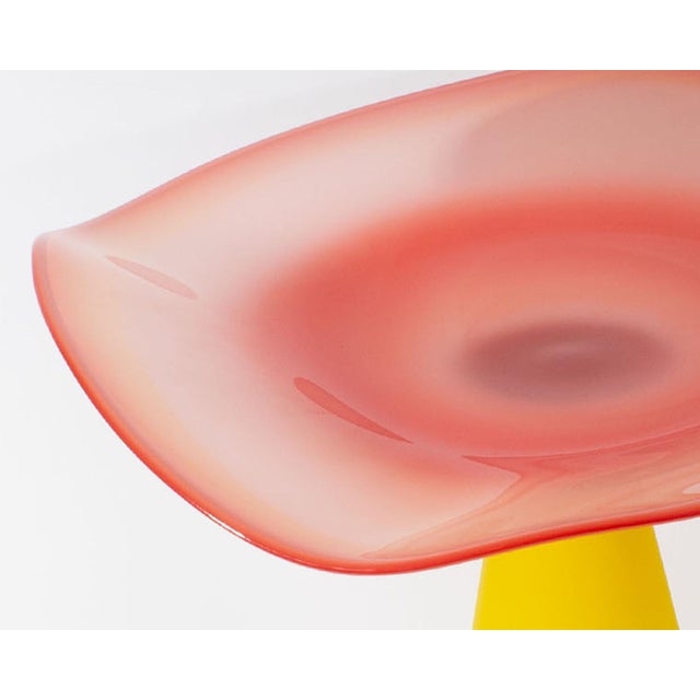 Stephan Cox 2001 Postmodern Art Glass Compote For Sale - Image 4 of 6