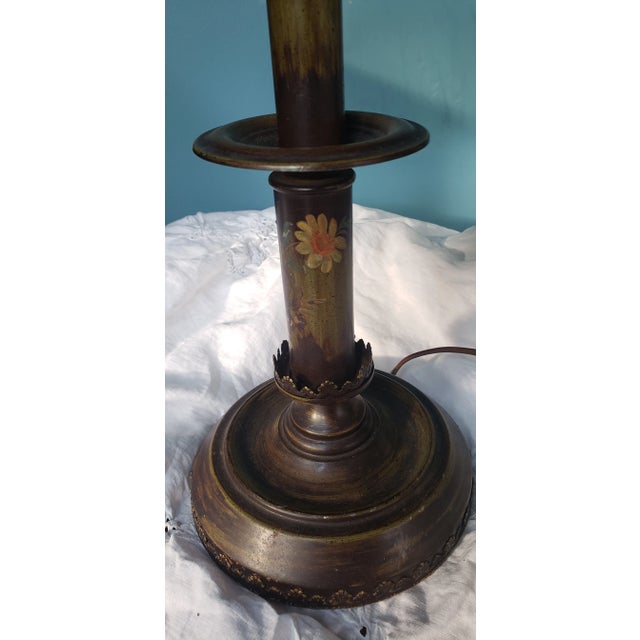 Antique Vintage Tole Lamp For Sale - Image 11 of 11