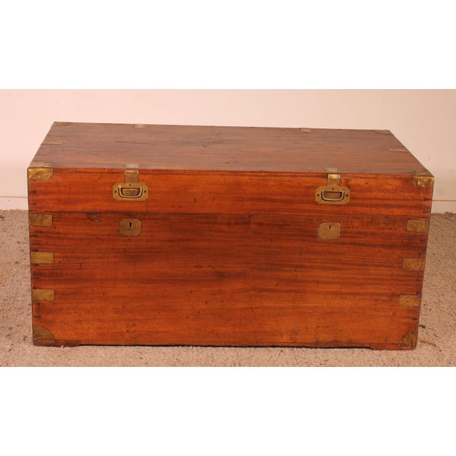 Marine Chests with Double Locks, 19th Century, Set of 2 For Sale - Image 6 of 18