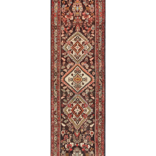 Islamic Keivan Woven Arts, H-702-17, 1950’s Vintage Hamedan Runner-3’2’x16’5" For Sale - Image 3 of 13