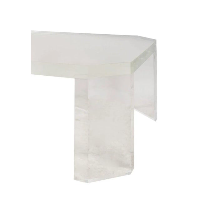 Contemporary 1970s Lucite Coffee Table Attributed to Charles Hollis Jones For Sale - Image 3 of 5