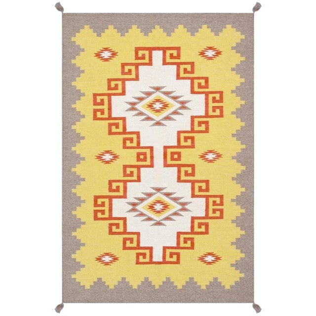 Traditional Tuscany Wool Yellow Area Rug, 3'11'' X 6' 0'' For Sale - Image 3 of 3