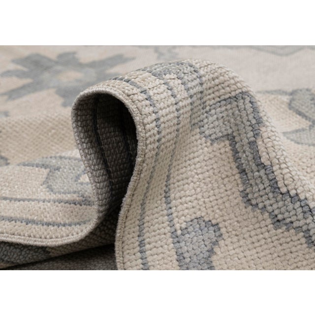 Turkish Oushak Rug Taupe and Charcoal Handwoven Wool Rug 8'6" X 9'5" This 8'6" x 9'5" handwoven Turkish Oushak rug brings...