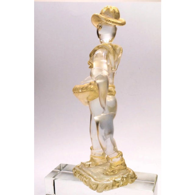 Metal Murano Seminatore Solid Glass Figure by Ercole Barovier, 1930 For Sale - Image 7 of 12