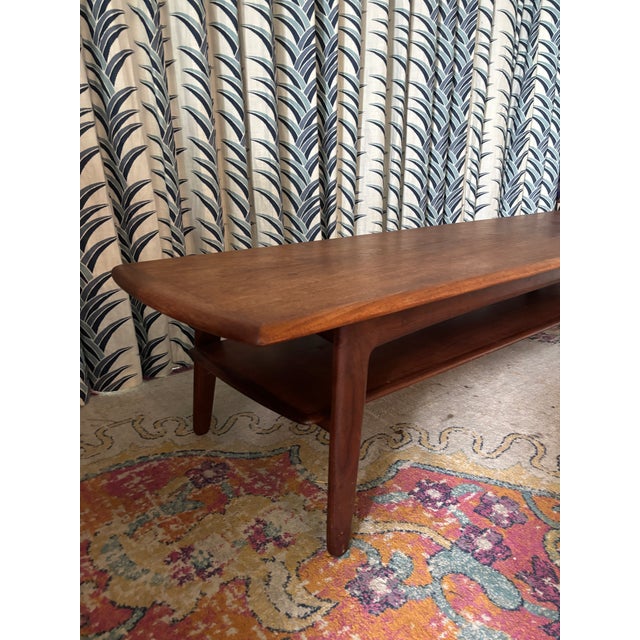 Purchased from 1st Dibs, beautiful long table with lower shelf for storage. Some wear but overall solid stunning...