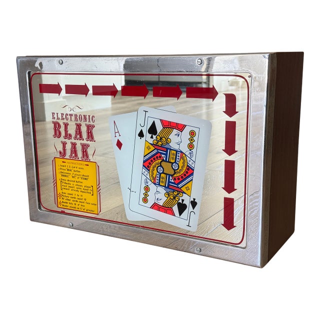 Vintage Electronic Black Jack Mirrored Game Panel For Sale