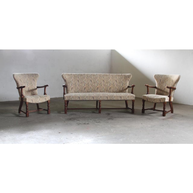 Vintage Danish Art Deco Sofa in Oak, 1940s For Sale - Image 14 of 14