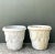 Off-white Vintage Cement Swag Embellished Planters - Pair For Sale - Image 8 of 12