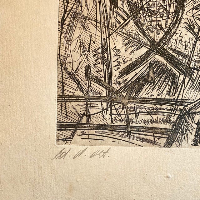 Gunter Damisch, Austrian Junge Wilde Abstract Etching Hand Signed, New Expressionist, c.1980s For Sale - Image 4 of 6