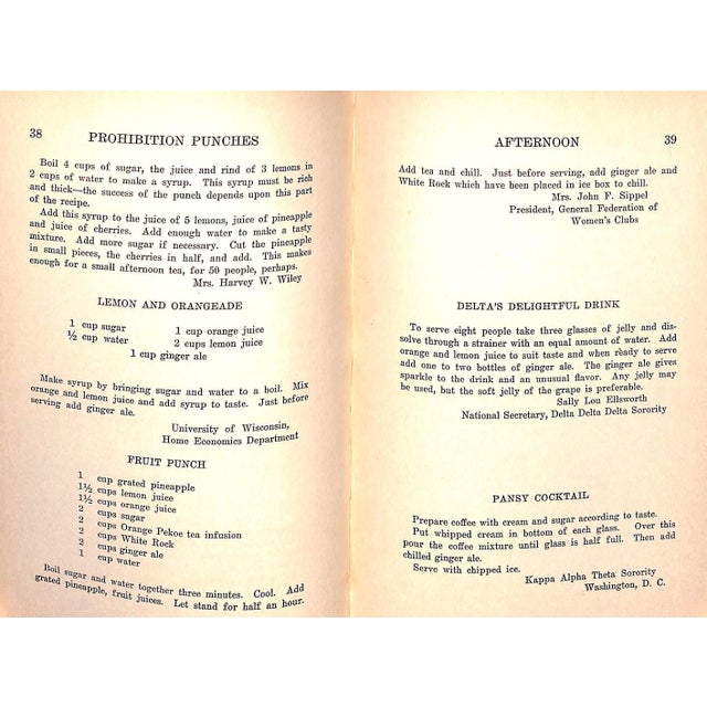 Paper "Prohibition Punches: A Book of Beverages" 1930 Doran, Roxana B. For Sale - Image 7 of 8