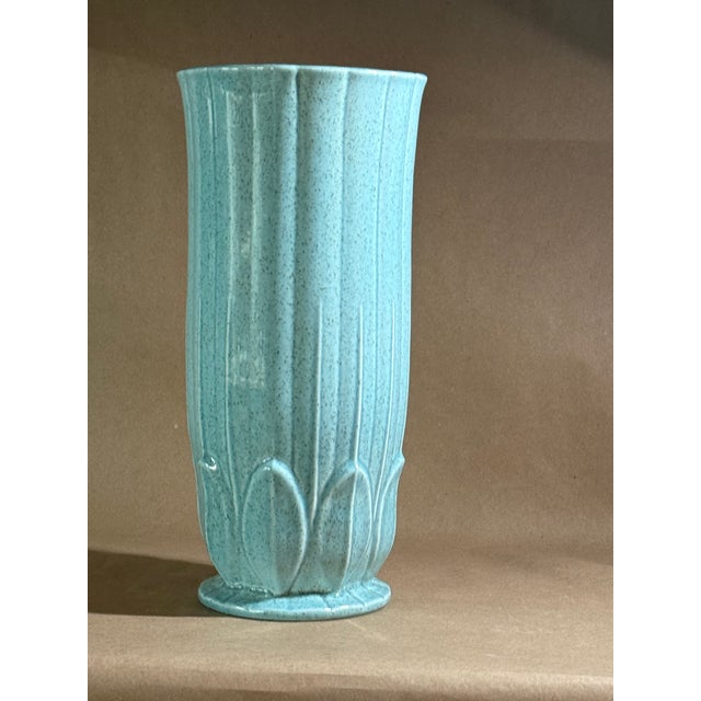 Mid-Century Modern 1950s 12 In. Tall Mid-Century Modern Floor Vase Designed by Charles Murphy for Red Wing Pottery For Sale - Image 3 of 7
