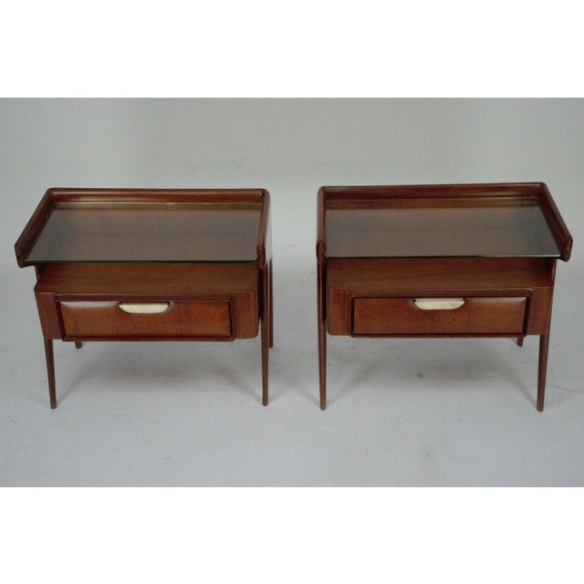 Mid-Century Modern Mid-Century Modern Italian Bedside Tables attributed to Dassi, 1950s For Sale - Image 3 of 15