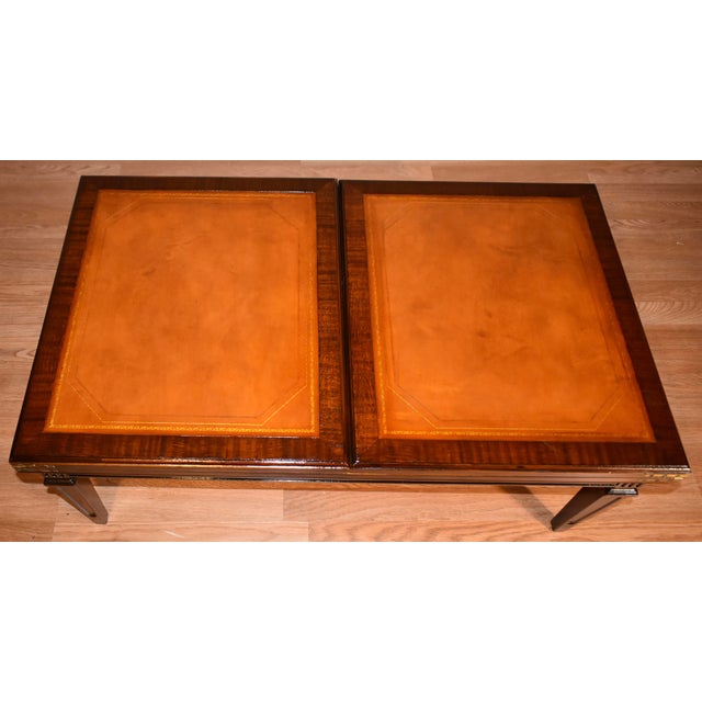 1910s Antique English Regency Mahogany Leather Top Coffee ...