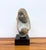 Stone Vintage Hand Carved Abstract Figurative Stone Bust on Black Plinth For Sale - Image 7 of 7