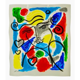 Oz El Hai 1, Original Oz El Hai Israeli Pop Art Vibrant Lacquer Enamel Painting Colorful Love, c. 20th century For Sale