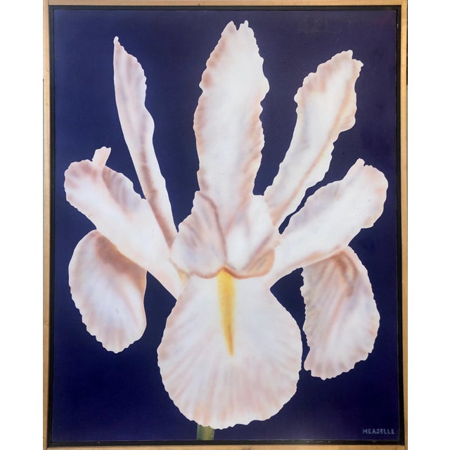 Close up of a flower. canvas measures 30 X24 inches. Clarence Skip Measelle has been featured in over 100 gallery and...