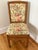 Mid-Century Modern Vintage Pencil Reed Side Chair With Floral Upholstery For Sale - Image 3 of 12