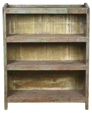 Industrial Wood and Metal Bookcase, 1800