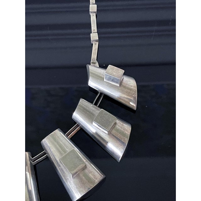 Modern Sculptural Sterling Silver Necklace Graziella Laffi For Sale - Image 11 of 14