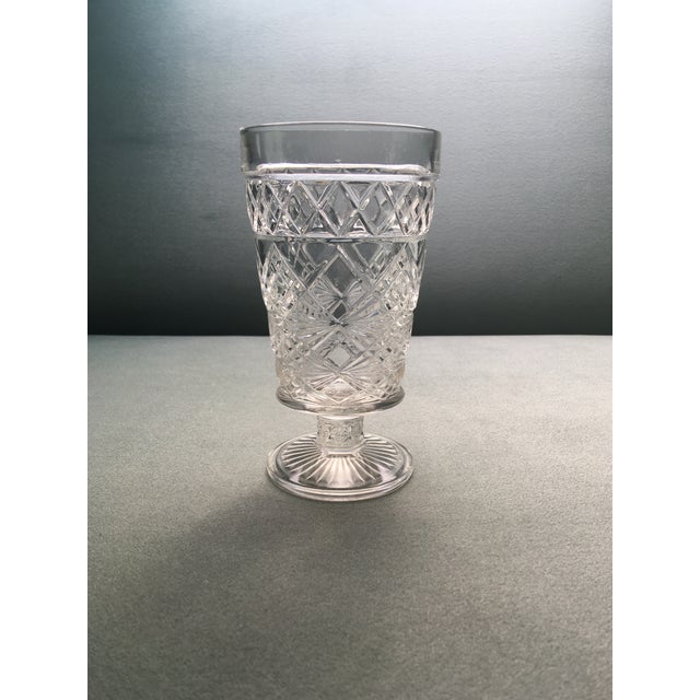 Mid 20th Century Pressed Glass Tall Glasses -Set of Four For Sale - Image 10 of 10