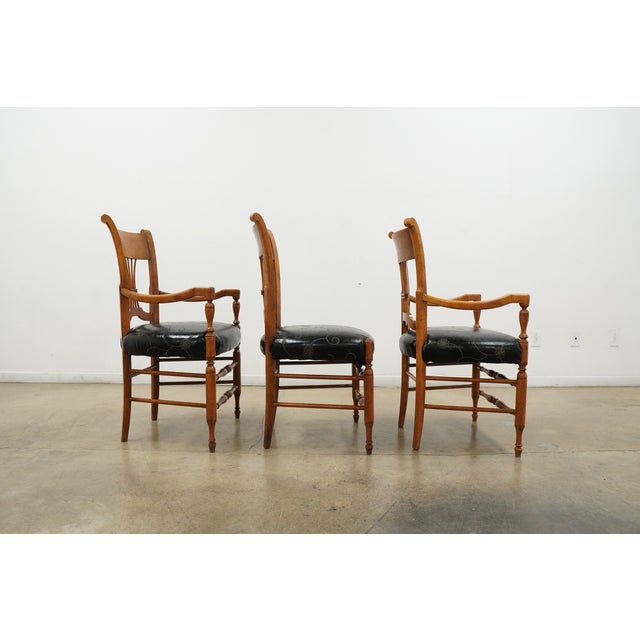 Vintage Milling Road by Baker Lyre Back Dining Chairs (Set of 6), Attributed For Sale - Image 9 of 16