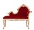 Red Louis XVI Red Velvet Hall Sofa, France, 1950s For Sale - Image 8 of 12
