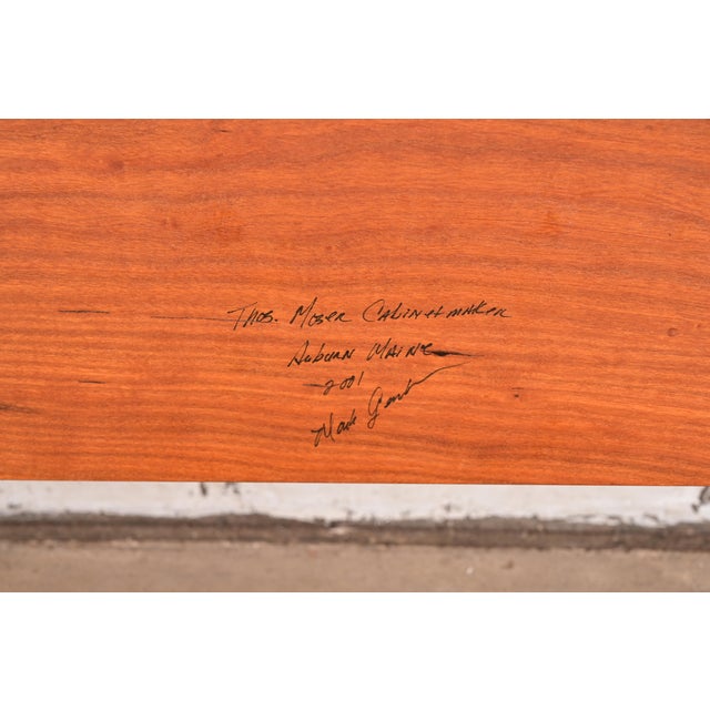 Wood Thomas Moser Shaker Carved Cherry Wood King Size Spindle Headboard For Sale - Image 7 of 8