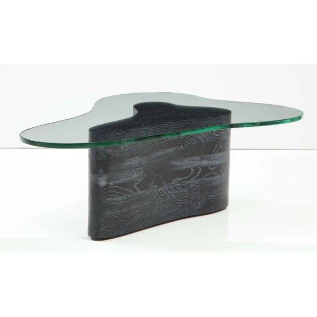 1960's Biomorphic Custom Made Cerused Oak Coffee Table For Sale - Image 9 of 13